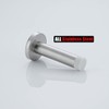 JQK Door Stopper, 304 Stainless Steel Thicken 1mm Sound Dampening
