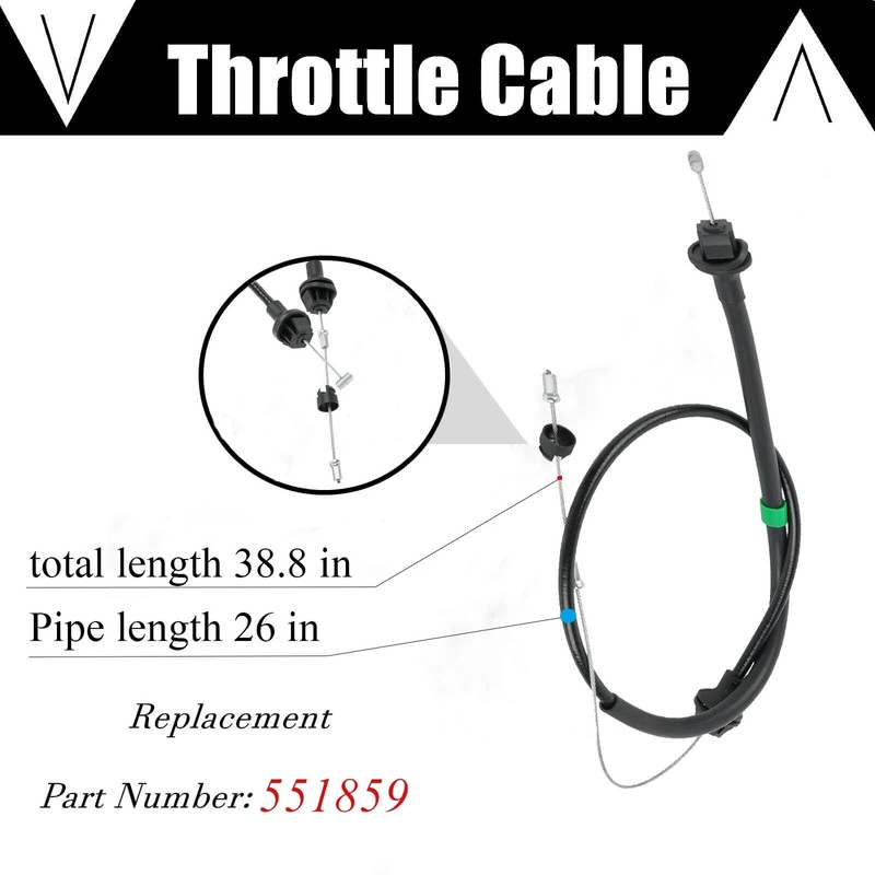 551859 Throttle Cable 38.8",Compatible with LS1 LSX LS Drive By