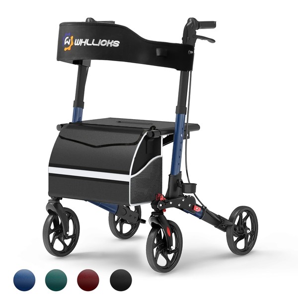 Rollator Walkers for Seniors with Seat, No Assembly Foldable 8"