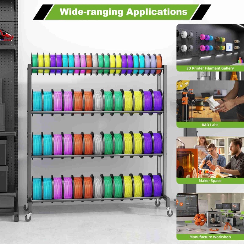 Kelmuis 3D Printer Filament Storage Rack Stand, Rolling Filament Spool