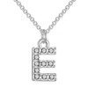 Philip Jones Pave Initial Necklace Letter E Created with Zircondia®