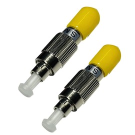 Yumyotor 2pcs ST to FC Adapter, Single Mode 9/125um ST/UPC Female to FC/UPC Male Simplex Hybrid Optical Fiber Adapter Connector