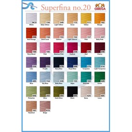 SUPERFINA NO.20 [240grs] by Omega - 100% Mercerized Cotton Yarn Ideal for Fine Crochet - Color: 19 - Red 546