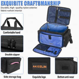 AKOZLIN Cable File Bag with Detachable Dividers, DJ Gig Bag Cord Organizer Case for Laptop,DJ Gear, Sound Instrument and Music Equipment Accessories