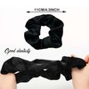 6 Pack Hair Scrunchies,Scrunchies for Women Silk Hair Scrunchies Black