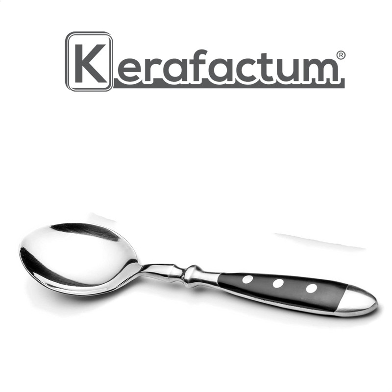 Kerafactum 2 Spoons Soup Spoon Set Table Spoon for Soups