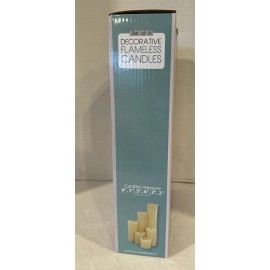 Bulk Buys Decorative Flameless Pillar Candles Set Home Decor LED Candle Battery Operated