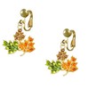 Fall Leaves Gold Tone Earrings CLIP-ON