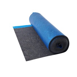Recycled Fiber Floor Underlayment 3mm 200 Sq Ft Blue Roll Matte Finish Sound/Vapor Barrier for Laminate FlooringMaterials: Recycled Fiber, number of volumes: 1 Roll