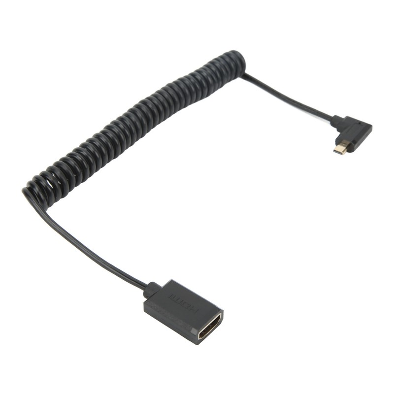 1.8m Coiled Cable Micro HD Multimedia Interface to Female HD