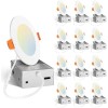 12-Pack Ultra-Thin 6 Inch 5CCT LED Recessed Ceiling Light Dimmable