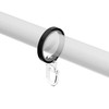 Interdeco Curtain Pole Rings with Sliding Insert and Pleat Hooks,