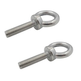 Molyorch 4 Pieces M10 Closed Screw, Screw Eye Bolt, Silver Eye Bolt, 304 Stainless Steel Eye Bolt, Round Eye Bolt, for Fixing Tent, Lifting Accessories, Rope Connection