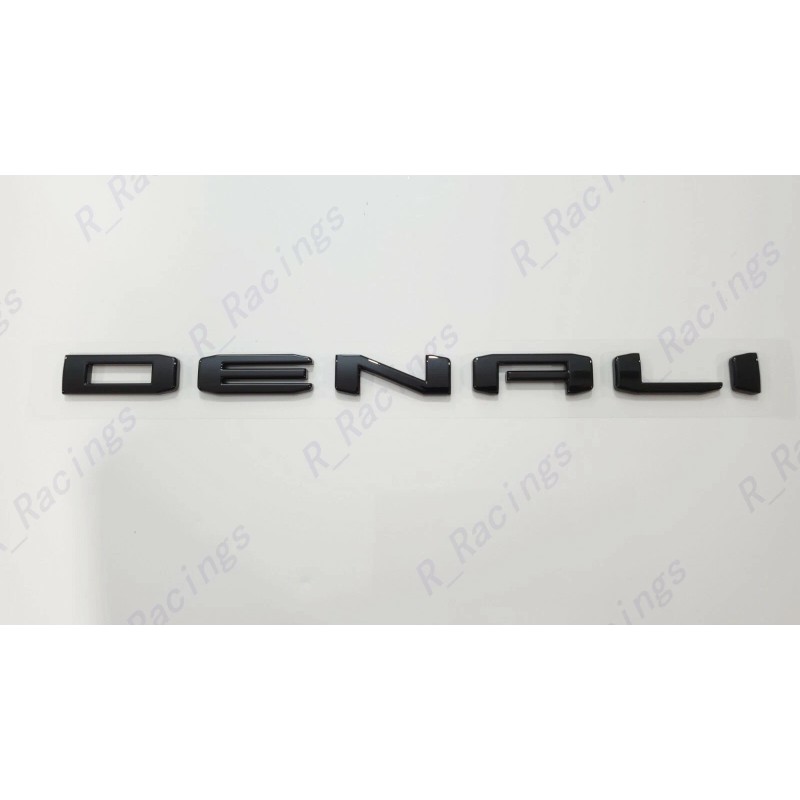 GMC 1pc Gloss Black Rear DENALI Emblems Letters Fit 2021-2023
