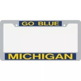 Stockdale Michigan Wolverines Metal Inlaid Acrylic License Plate Frame - "go Blue"