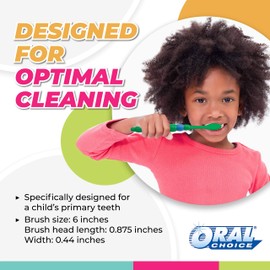 ORAL CHOICE Bubble Childrens’ Toothbrush (100) Pieces | Kids Soft Toothbrush | Rounded Dupont Nylon Bristles | Individually Bagged Kids Toothbrushes