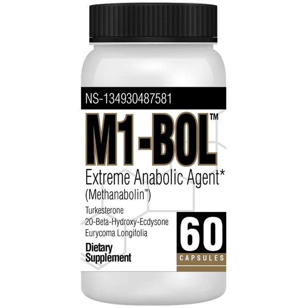 M1-BOL Extreme Anabolic Supplement by Avry Labs, Bulking Agent Supports Muscle Growth, Hardening, Strength and Mass, 60 Capsules