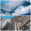 PATIKIL 10" HVAC Duct Manual Volume Damper, Metal Adjustment Airflow
