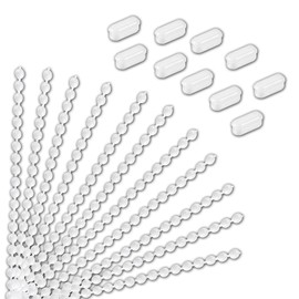 Aoktorkit 10 Meter Roller Blind Cord, Plastic Ball Beaded Chain with 10Pcs Connectors, Blinds Bead Chain Cord for Curtain Blind Windows, White