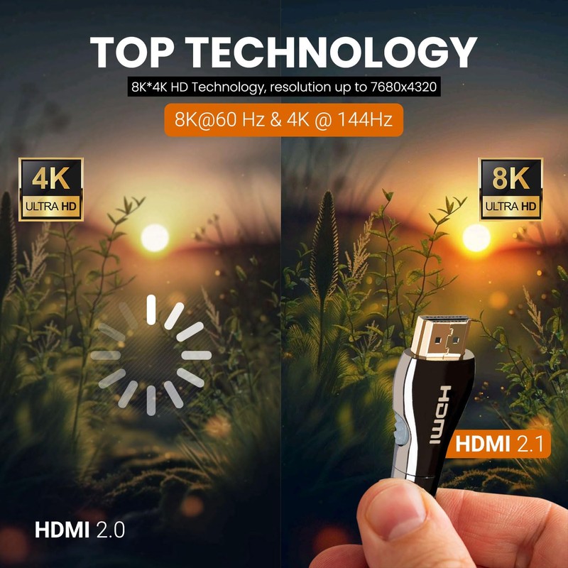 UPTab Ultra High Speed HDMI 2.1 10ft Cable 8K 120Hz