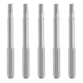 HARFINGTON 5pcs H2.5 Hex Screwdriver Bit 5/32" Hex Shank 45mm/1.77" Length Magnetic Hexagon Head Hex Bits S2 Steel Screw Driver Bit