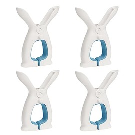 STOBAZA 2sets Plastic Clothespins Windproof Clips for Beach Towels Skirts Pants Socks No-Slip Design Portable for Outdoor Use 4pcs*2