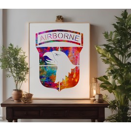 US Army Airborne Air Assault Screaming Eagles Stencil Template Reusable for Painting on Walls, Wood, Arts and Crafts (867) - 5.5 x 8.5 Inches