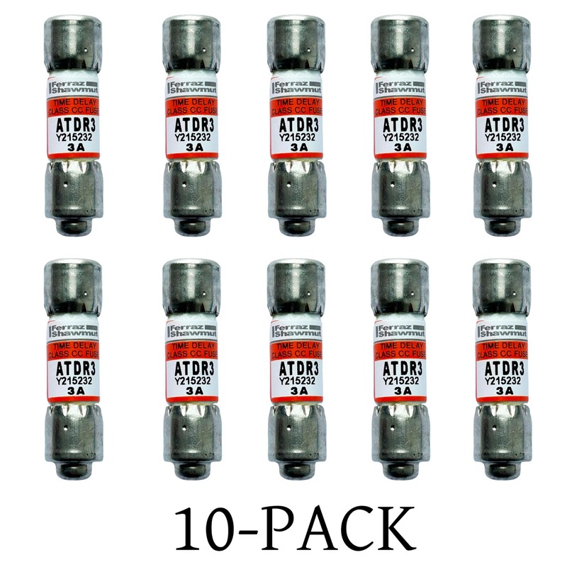 10-Pack New ATDR3 ATDR-3 ATDR-3A 600Vac Time Delay Class CC