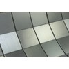 Matte Silver Stainless Steel Metallic Square Glass Mosaic Tiles for