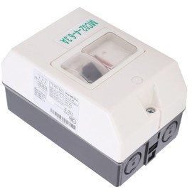 Motor Circuit Breaker, MC02-4-6.3A 50/60Hz Motor Protection Switch, IP55 Waterproof Circuit Regulator, Load Conversion Protection Switch, Insulator 220 V/380 V