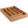 VITA PERFETTA Bamboo Cutlery Basket - Kitchen Drawer Organiser with