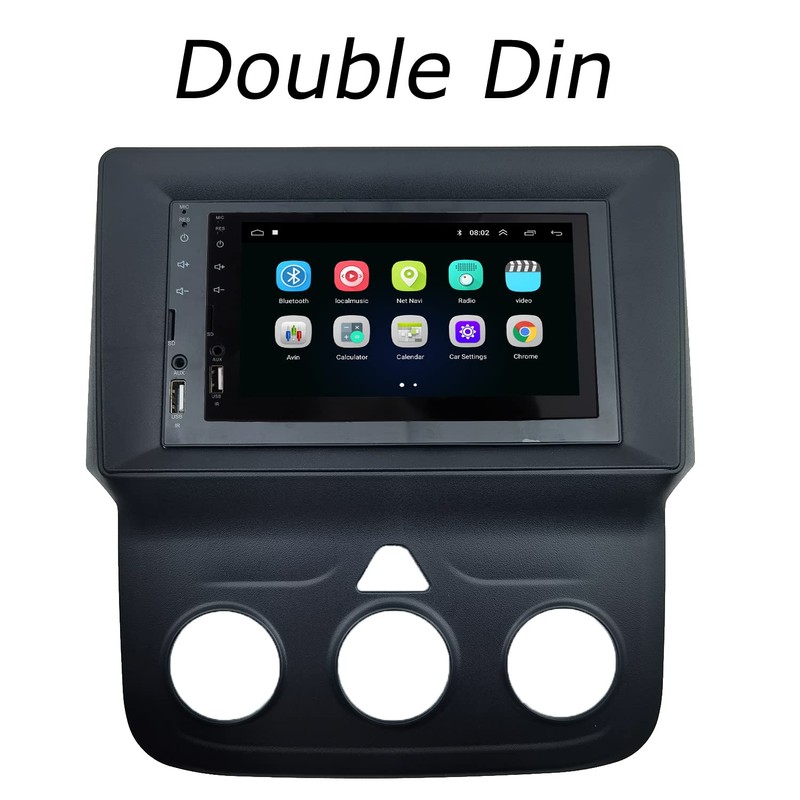 DKMUS Double Din Dash Radio Trim Kit for Dodge Ram