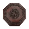 COTTON CRAFT Solid Wood Accent End Table - Hand Carved
