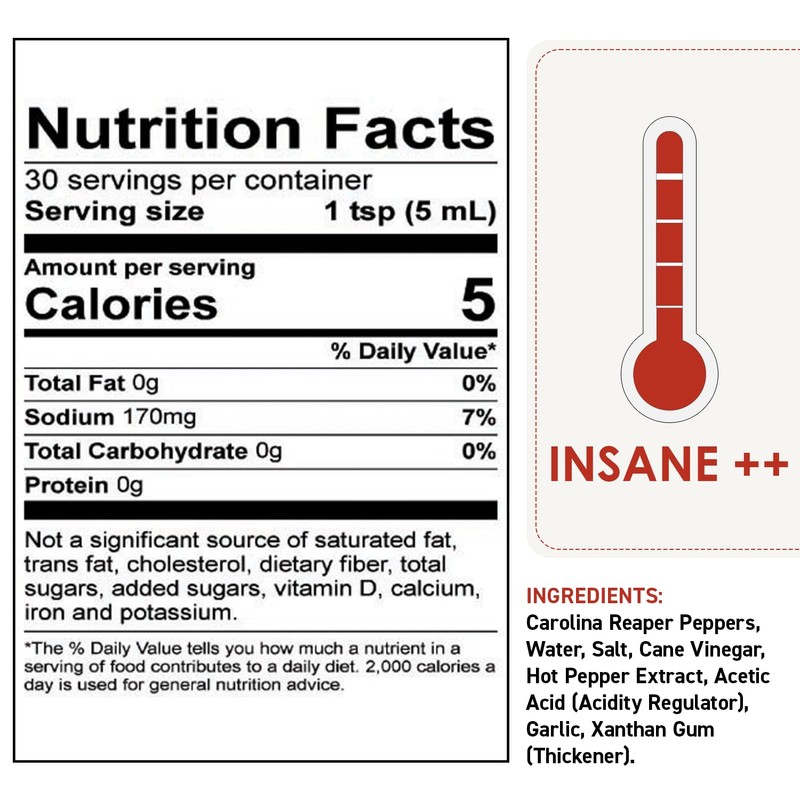 Dave's Gourmet Carolina Reaper Hot Sauce - Insanely Hot &