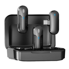 Nicear Wireless Lavalier Microphone, Mini Microphone, 30M Long Range, Active Noise Cancellation, Suitable for Recording Live Broadcast