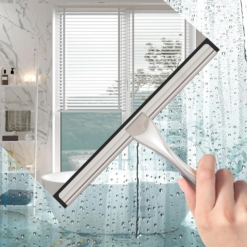 Unbranded All-Purpose Stainless Steel Shower Squeegee for Glass Doors with