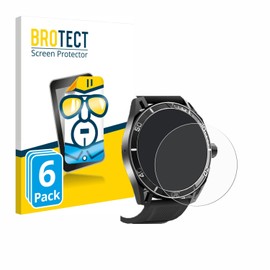 BROTECT (Pack of 6 protective films for Yuede Smartwatch 1.43 inch (round) screen protector film ultra clear