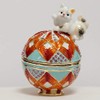 pixia-su 毬 and Cat Jewelry Box EX543 – 1 Sparkly Cat Figurine The Kitty Cat Sundries