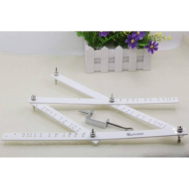 HEALLILY Angle Layout Measuring Ruler Zooming Scale Ruler Magnification Drawing