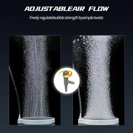 UPETTOOLS Aquarium Air Stone Fish Bubbler, Fish Tank Nano Airstone, Ultra-High Dissolved Oxygen Diffuser Bubbler, 3.2 Inch Oxygen Aerator Stone for 30 to 70 Gallon Tanks (Air Pumps not Included)