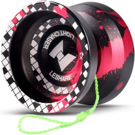 JOLESHARE Unresponsive Yoyo Professional [Responsive Bearing Included Auto Return] with Ball Bearing Mosaic Extraordinary Yo-Yos Ball Sleeper Yoyos, (Red Black)