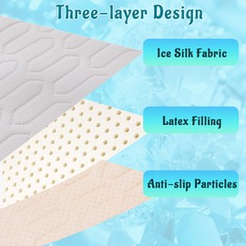 PWMENLK Cooling Mat for Dogs Cats Perfect Summer Ice Silk Pad for Small Medium Large Animal Washable and Chew-Proof Sleeping Seat for Crate, Bed, Floor, Car Seats Ideal for Outdoor Indoor