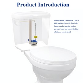 Goddessmoon Toilet Flush Valve Repair Kit, Includes Float Ball, Flapper, Triangular Gasket, and Tank Screws, Compatible with Kohler Toilet Tank Parts - Accessories for Toilet Repair and Replacement