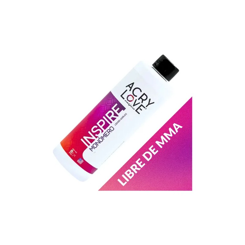 Acry Love. Monómero, Líquido Acrílico Inspire 8oz, Para Uñas