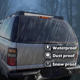 PIT66 LED 3rd Third Brake Ligh Compatible with Chevy Suburban 1500 2500 2000-2006/Chevy Tahoe 2000-2006/GMC Yukon XL 1500 2500 2000-2006,High Mount Stop Lamp Clear lens Black Housing X