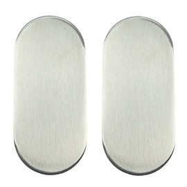 FELGNER Blind Rosette Protective Rosette (1 Pair) | Rosette with Keyhole Cover with Stainless Steel Privacy Screen | Oval Shape in Matte Stainless Steel