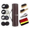 Shoe Shine Kit with PU Leather Sleek Elegant Case, Travel