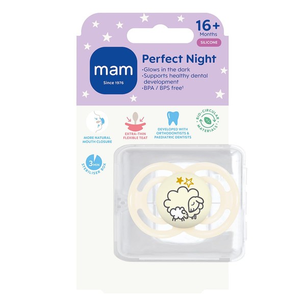 MAM Perfect Night Soother (Pack of 1), Glow in the