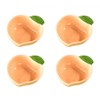 Mozacona - 4 platos de cerámica con forma de melocotón