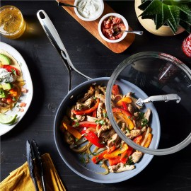 ZWILLING Energy Plus 10" 18/10 Stainless Steel Nonstick Frying Pan with Lid